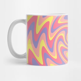 Abstract Retro swirl Pink pastel Mug